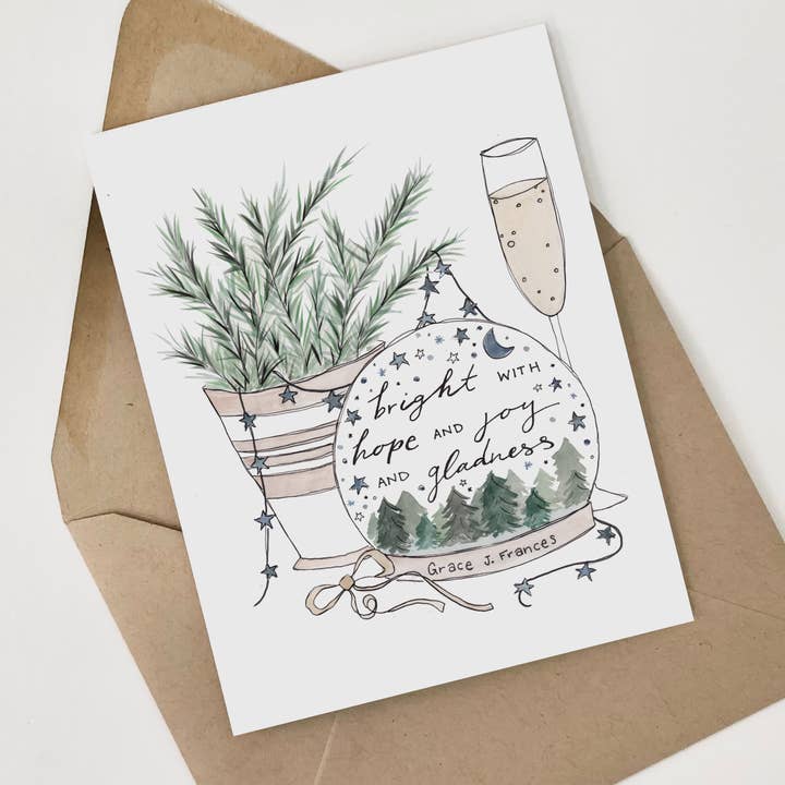 Grace J Frances Holiday Greeting Card for wholesale by She Said It.