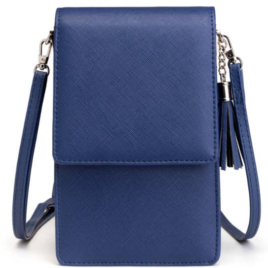 YOUZEY - Wholesale Crossbody Bag - Women's - Phone Crossbody Bag Vegan Saffiano Leather - Navy4