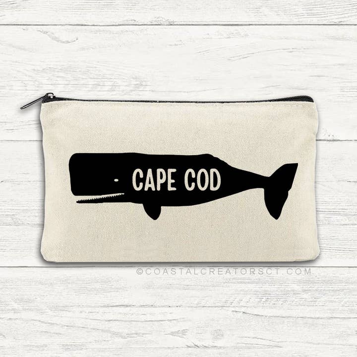 Cape Cod Whale Multi-Purpose Canvas Zipper Pouch and other Purchase Wholesale cape cod. Free Returns & Net 60 Terms on Faire trending on Faire.