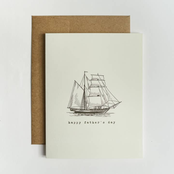 Happy Father's Day Card - Sailboat for wholesale by Cardinal Farmhouse