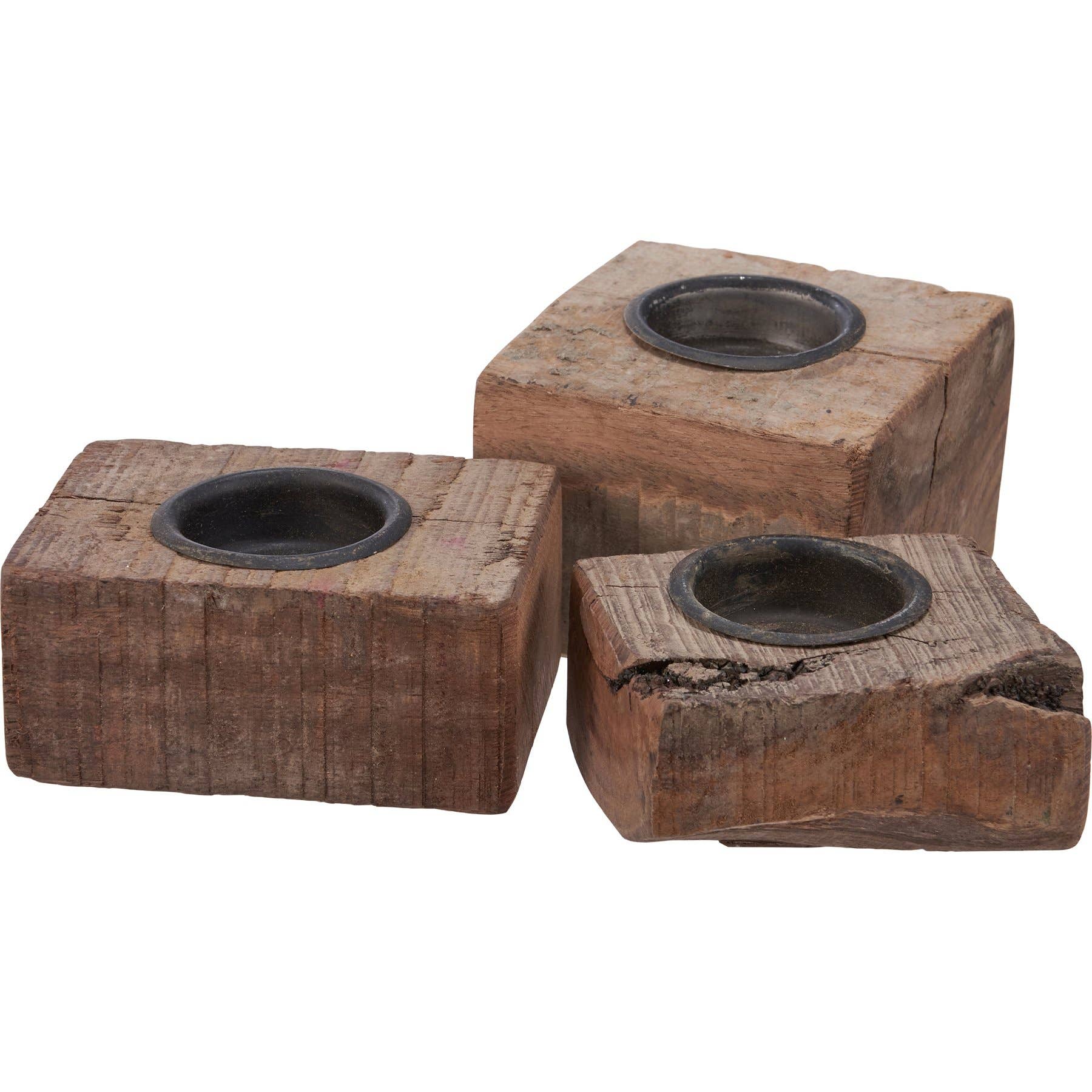 Primitives by Kathy - Wholesale Candle Holder - Wood Block Candle Holder8
