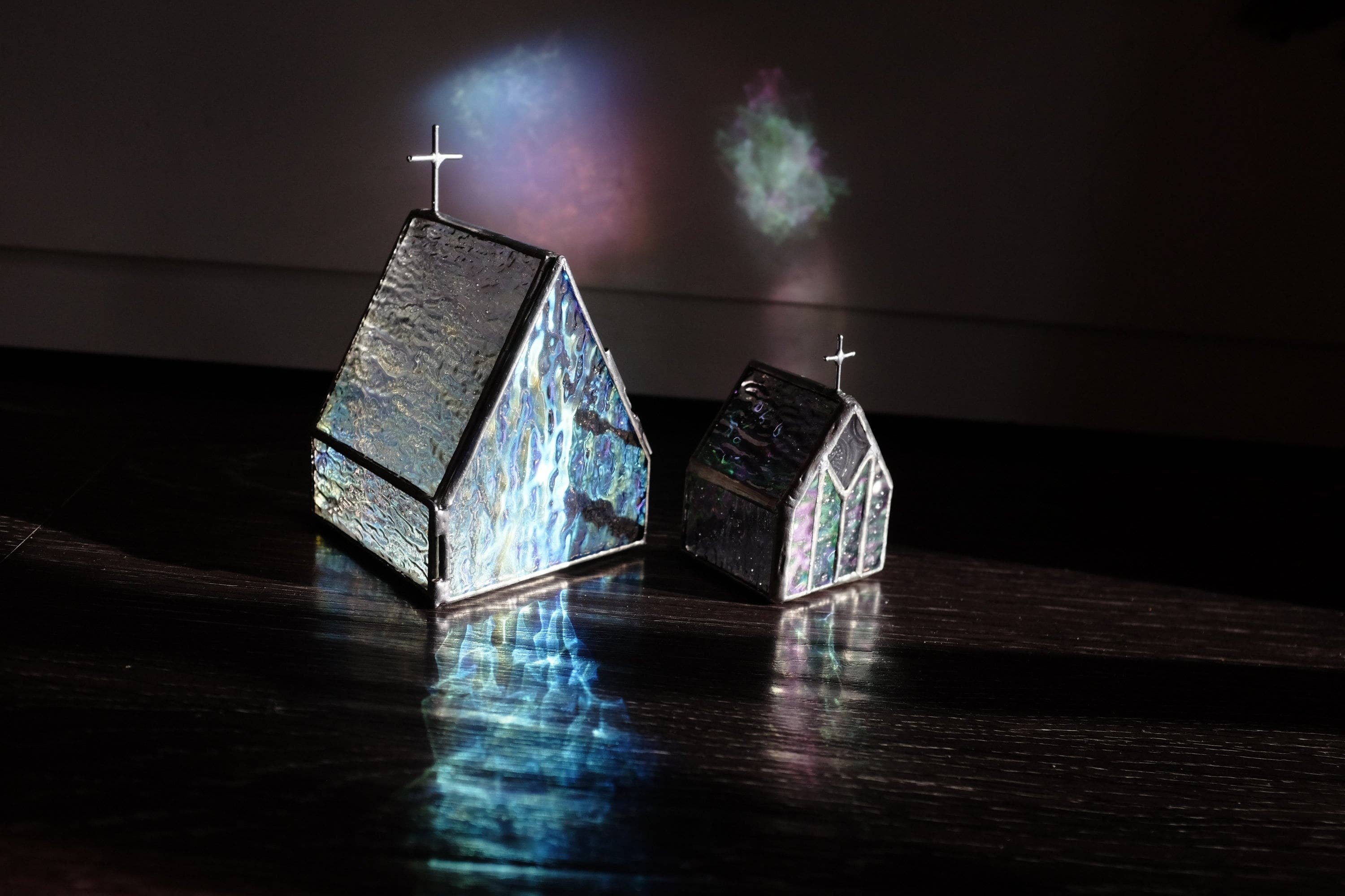 LuminaSalina - Venta al por mayor Candelabros - Santidad Blanca - Portavelas de Vidrio de Vitrales para Velas de Té Jesús Cristo Regalo Cristiano2