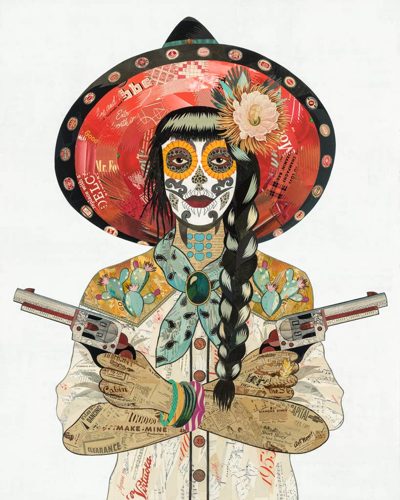 Dolan Geiman - Wholesale Art Print - Art Print | Vintage Cowgirl Art | VAQUERA SUDOESTE (CACTUS)0