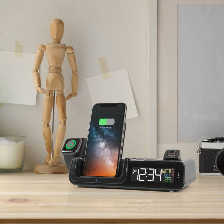 La Crosse Technology, Ltd. - Wholesale Alarm Clock - Wattz 2 Charging & Projection Alarm Clock