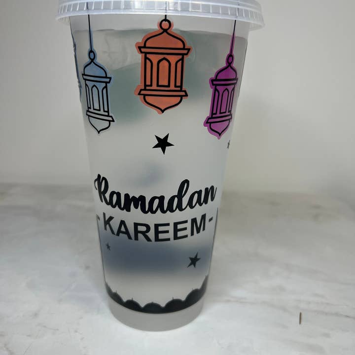 Colour Changing Ramadan Kareem Cold Cup |Tumbler | Straw | Custom | Reusable | Drinkware | Venti | Customisable | Islamic Design and other Purchase wholesale reusable cold cups. Free returns & net 60 terms on Faire trending on Faire.