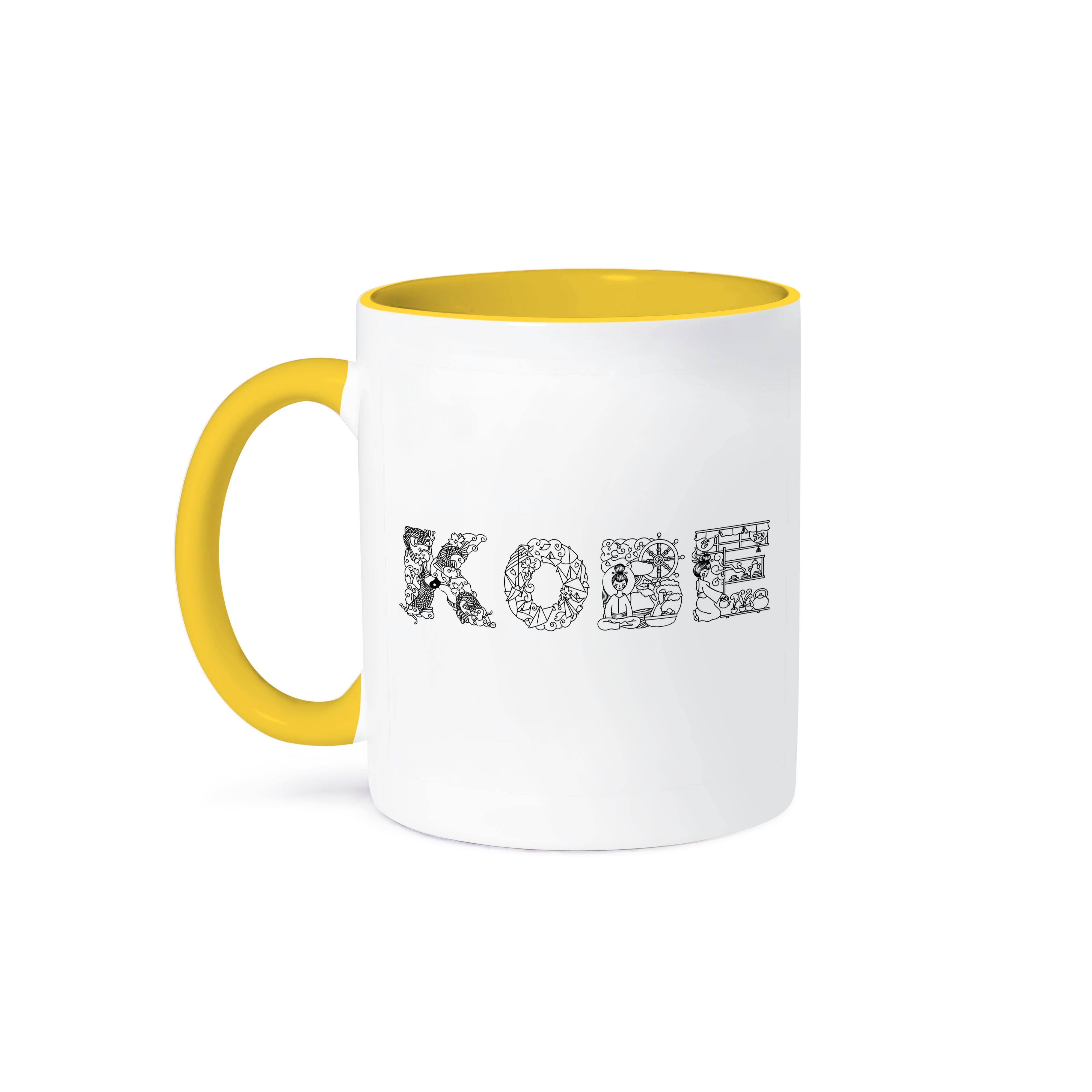 3dRose - Wholesale Coffee Mug - 3dRose, Kobe decorative text - black on white, Mug0