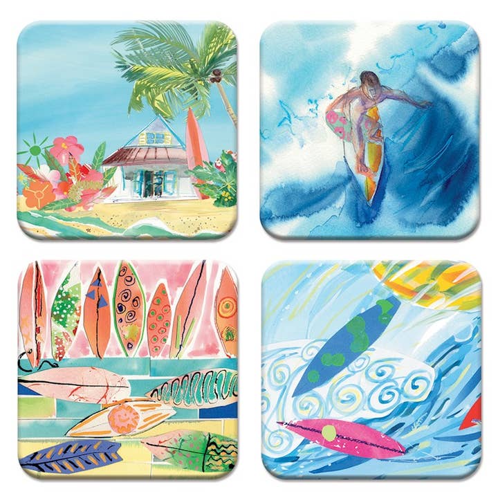 Beach Coaster for wholesale by Liz Lind Editions