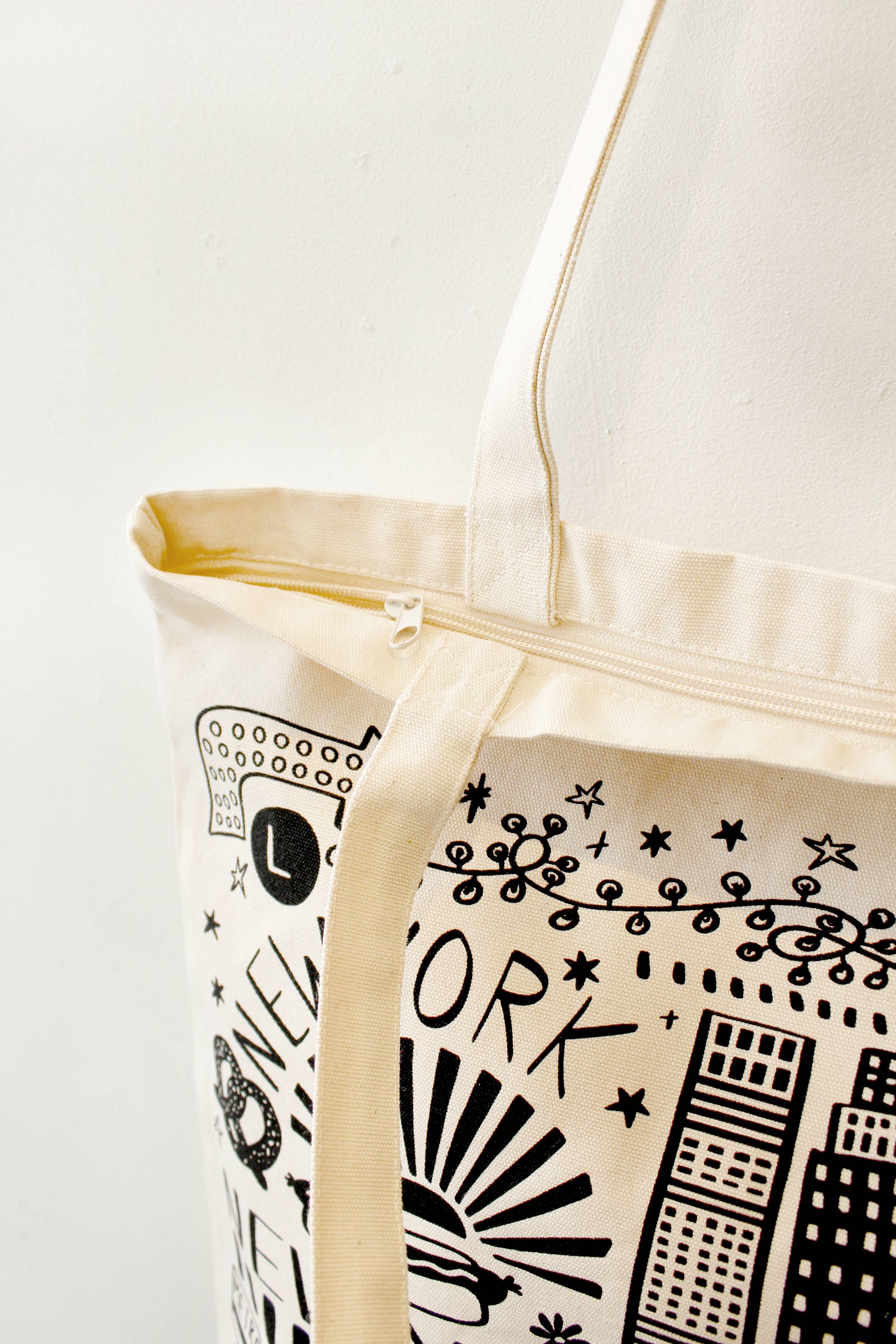 Calhoun & Co. - Wholesale Tote Bag - Unisex - New York City Canvas Tote Bag with Zipper Closure5