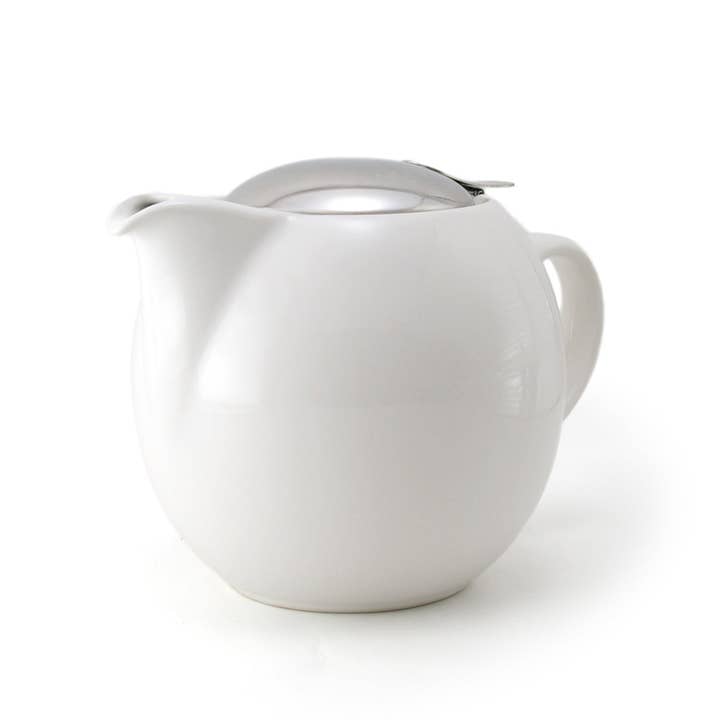ZERO JAPAN USA - Wholesale Tea Pot - BEE HOUSE Round Ceramic Teapot 24oz - White2