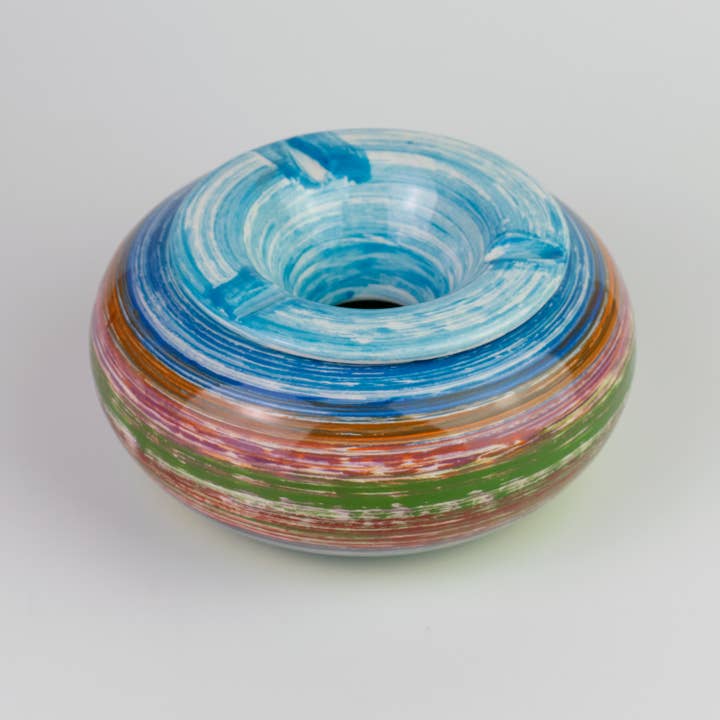 Alfar Tierra Cocida - Wholesale Ashtray - Boho Single Style Large Ceramic Ashtray/Multicolor SOL4