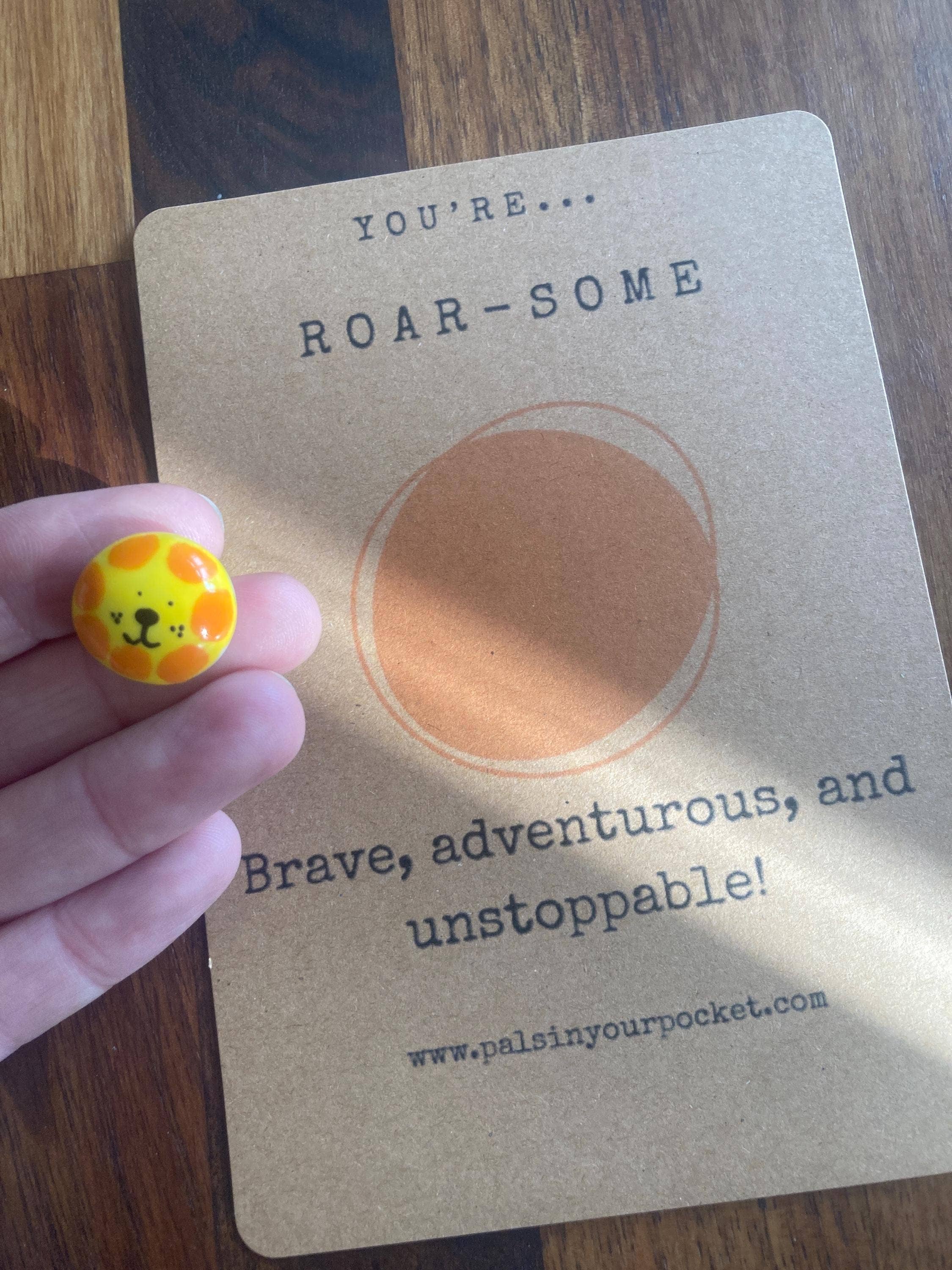 Pals in your Pocket – wholesale Keepsake coin/token – Encouragement Lion Pebble. Gift For Child. Confidence.6