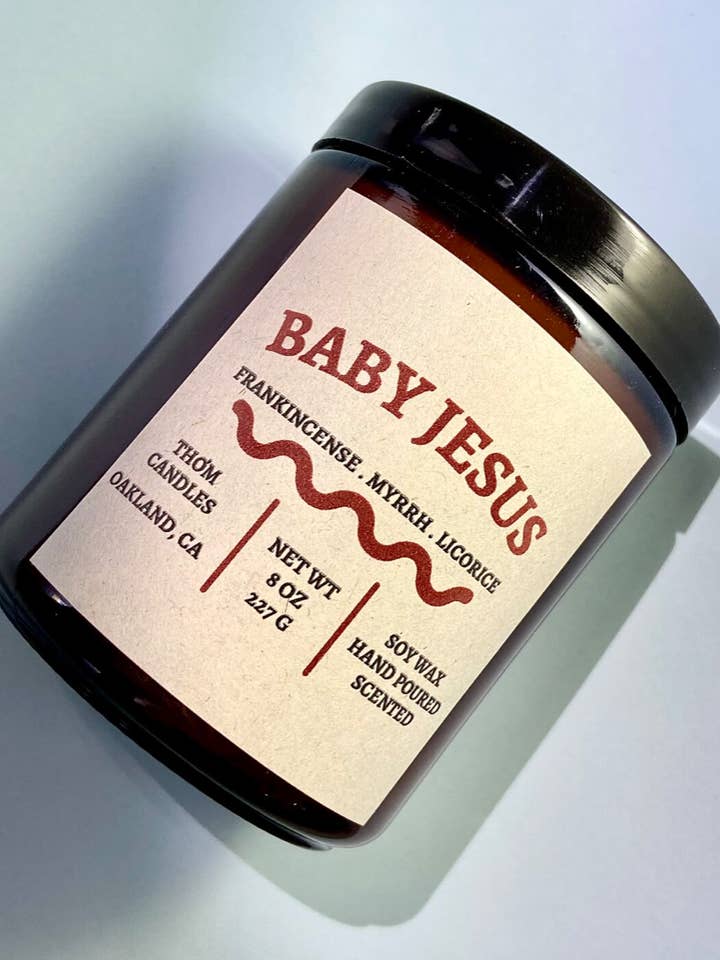 BABY JESUS - Soy Wax Scented Candle for wholesale by Thom Candles Co