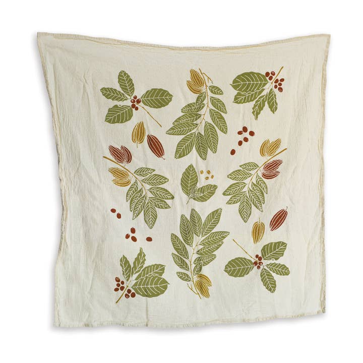 Coffee + Cacao Kitchen Tea Towel / NATURAL for wholesale by June & December