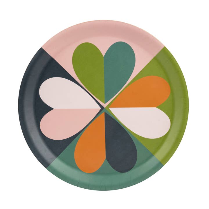 Carnaby Round Willow Wood Tray Bloom for wholesale by Navigate Ltd