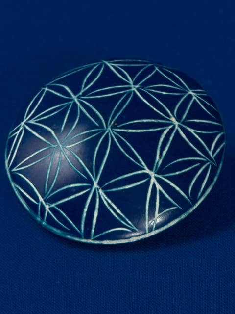 Handschler Lebensblume blau - Soapstone for wholesale by polanski speckstein