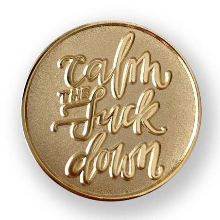Calm The Fuck Down Esmalte Pin para venta al por mayor de Justine Ma Design