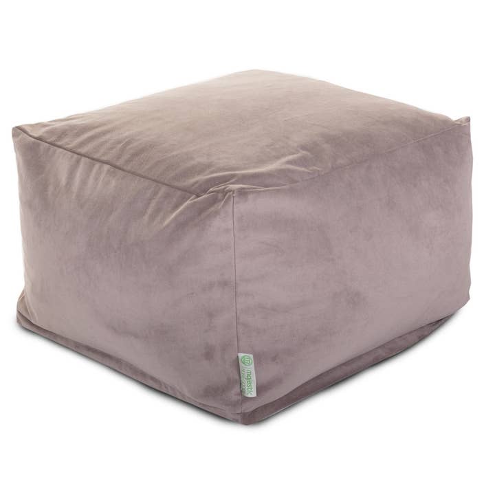 Majestic Home Goods steel Faux Suede Ottoman for wholesale by Majestic Home Goods