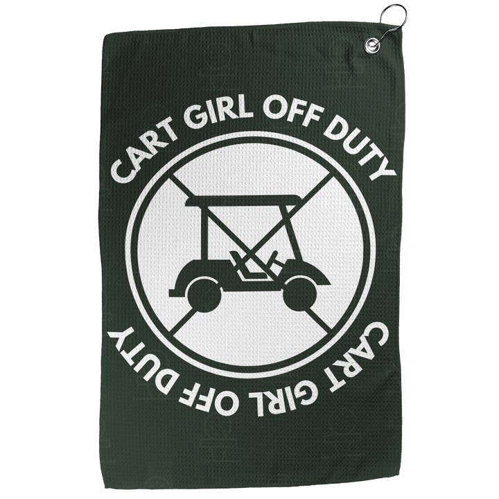 Cart Girl Off Duty Golf Towel for wholesale by Moody on the Green LLC