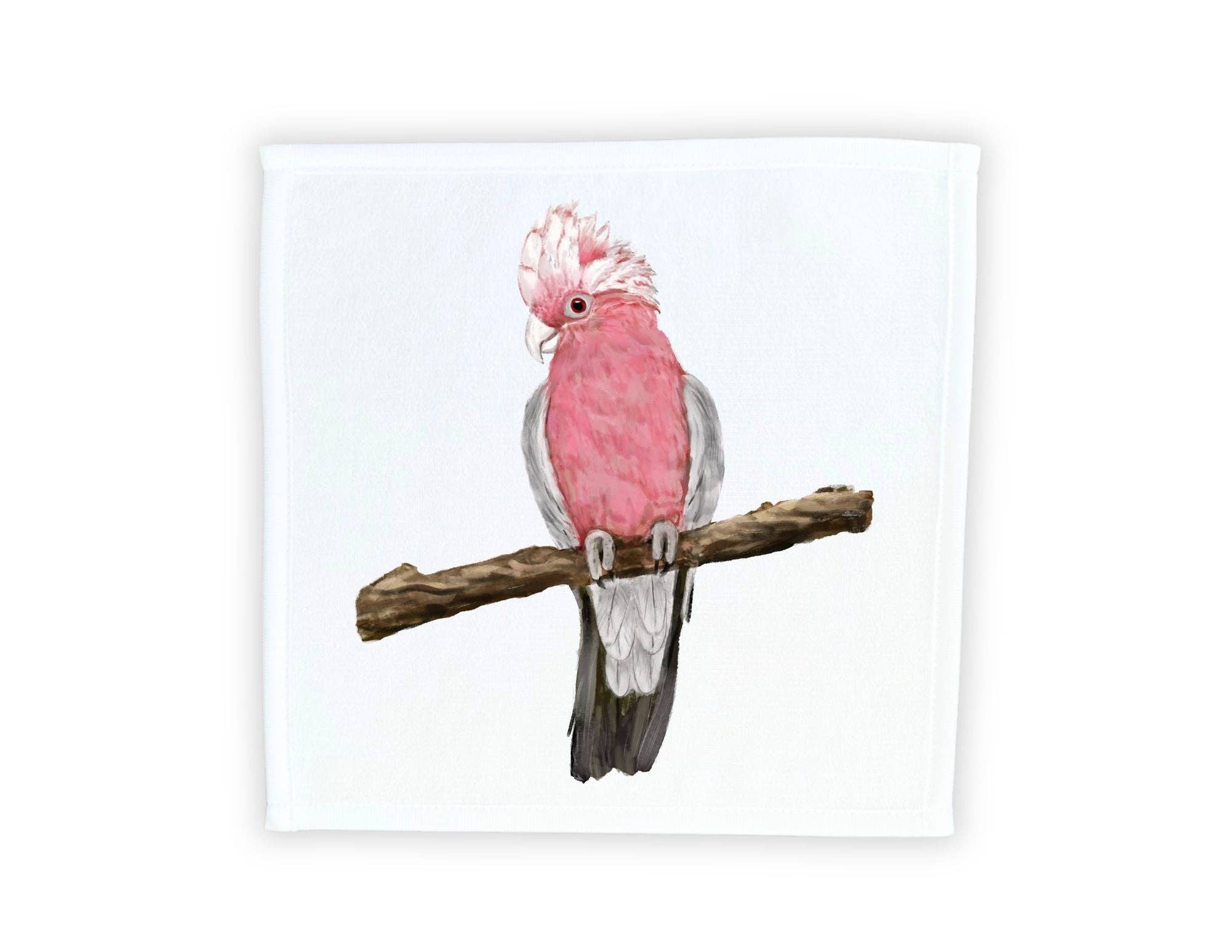 MerikaArt - Wholesale Wash Cloth - Galah Cockatoo Bird Washcloth1