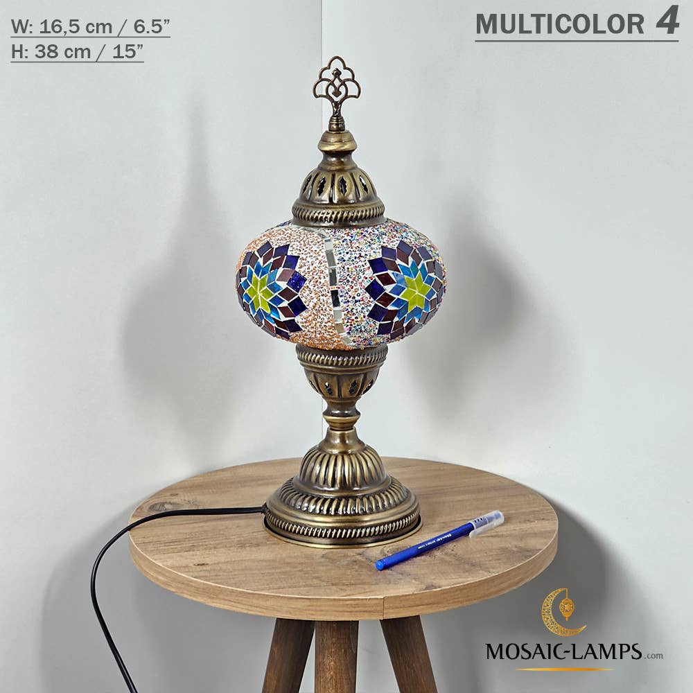 Mosaic Lamps - Vendita all'ingrosso Lampada da scrivania/d'accento - Lampada da tavolo grande a globo con mosaico turco, Marrakec, oltre 10 colori40
