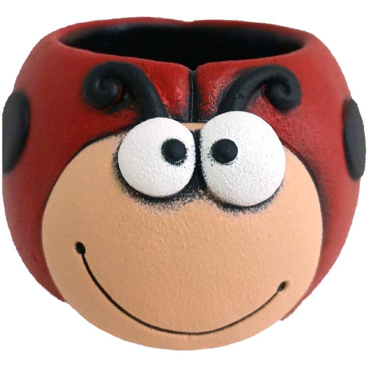 5" Lady Bug Planter for wholesale by Santa’s Workshop Inc.