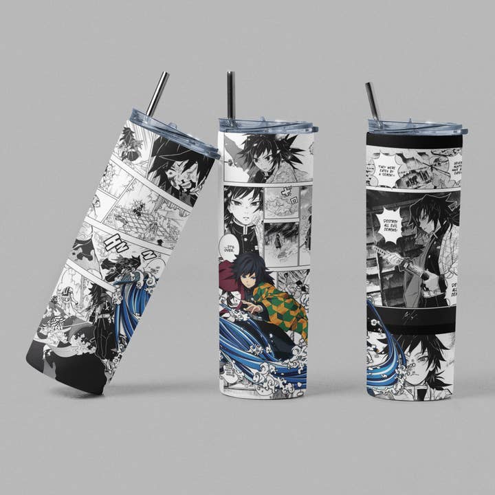 The Geek Boutique - Wholesale Insulated Mug/Tumbler - Demon Slayer Anime Manga Inspired Giyu Tumbler