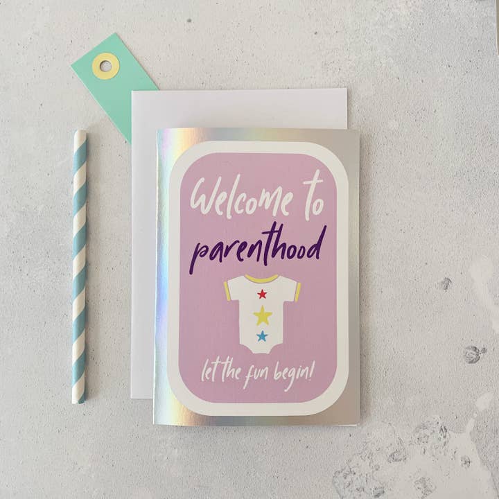 Welcome to Parenthood Card for wholesale by Always Sparkle