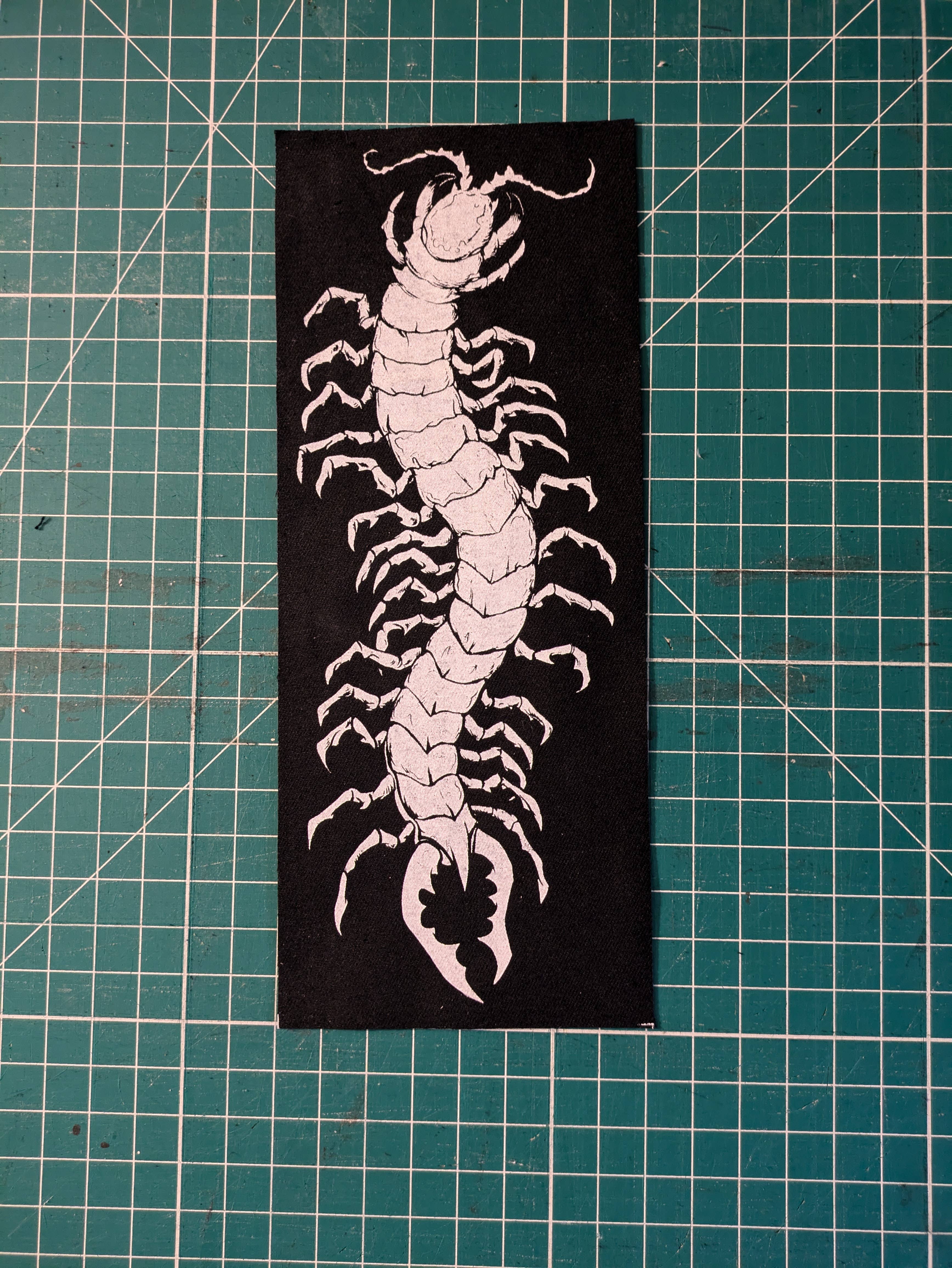 Goodbye Zach - Wholesale Patch - Centipede Long Sew On Patch | Screen Print Art | 2