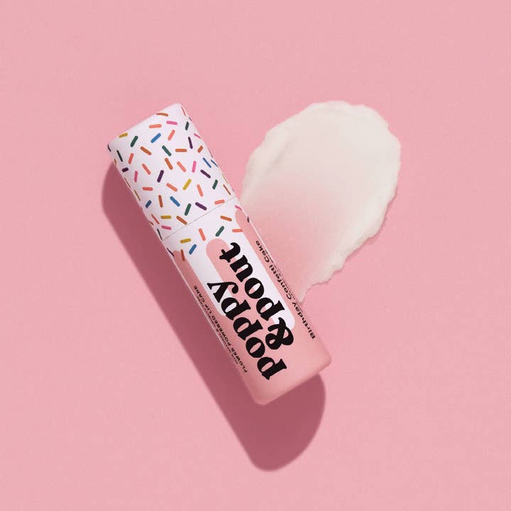 Poppy & Pout - Wholesale Lip Balm - Lip Balm, Birthday Confetti Cake, Pink