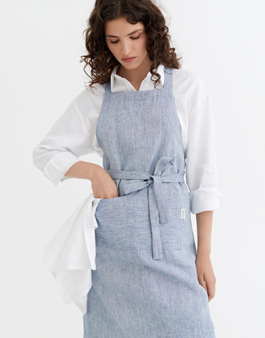 MagicLinen (We handle U.S. import procedures for you) - Wholesale Schort - Linnen slabbetje met zakken in verschillende kleuren one size19