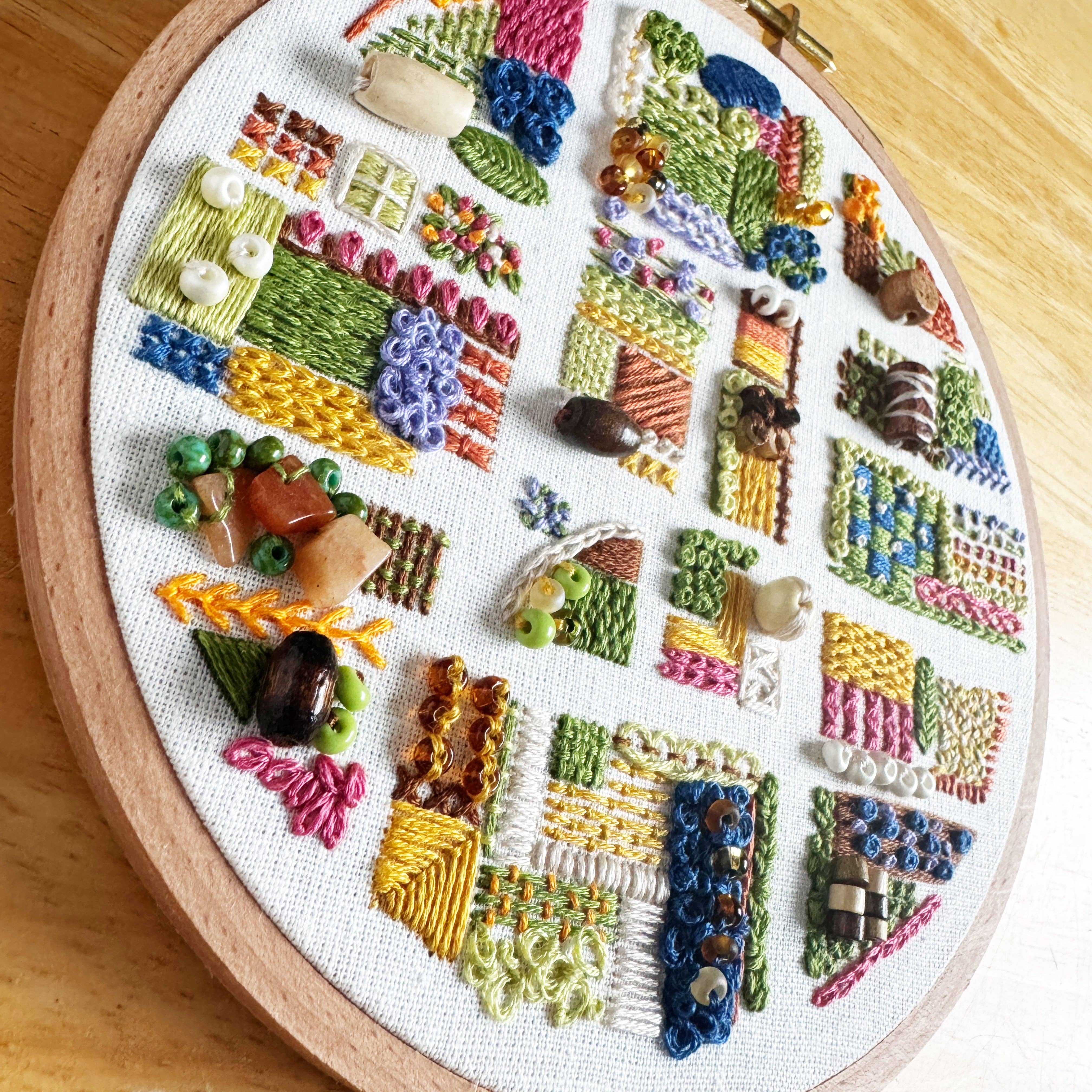 Rosanna Diggs Embroidery - Wholesale Embroidery/Cross Stitch Supplies - August in the Garden - Advanced Embroidery Kit12