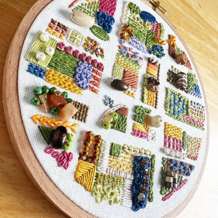 Rosanna Diggs Embroidery - Wholesale Embroidery/Cross Stitch Supplies - August in the Garden - Advanced Embroidery Kit12