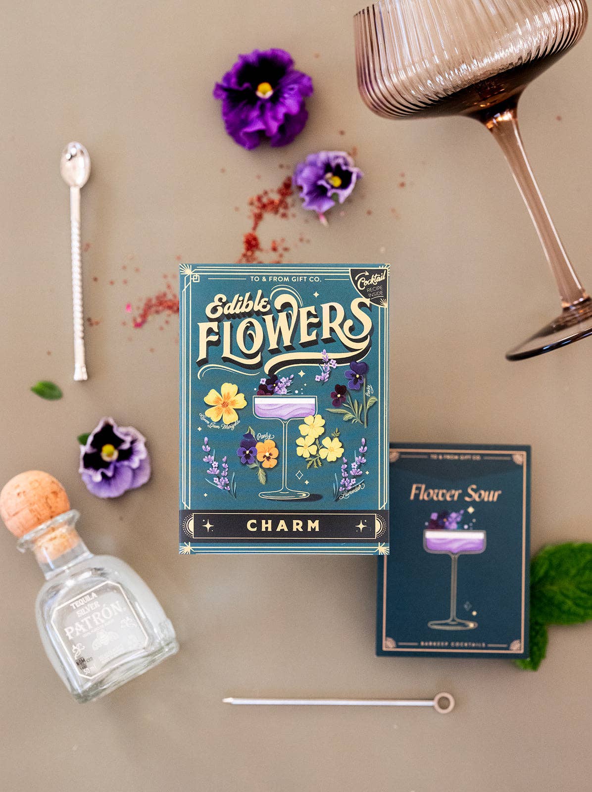 To & From Gift Co. - Wholesale Plant Seeds - Seed Packet & Cocktail Recipe - Edible Flowers (Charm)1