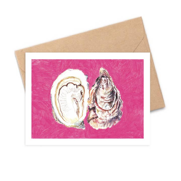 Carte postale A6 - Huîtres pour la vente par L'Esquermoise par Manon Sénal