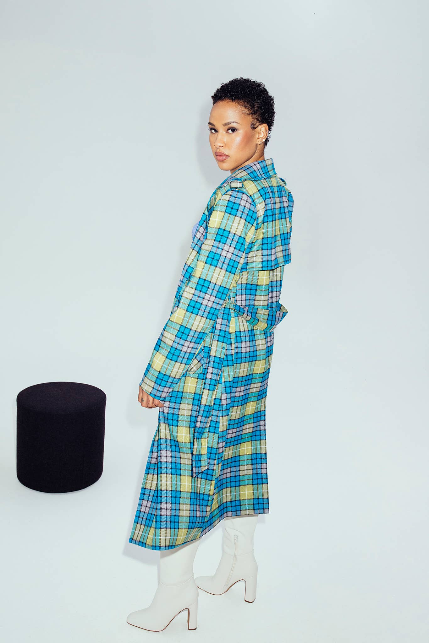 Hilary MacMillan - Wholesale Trench Coat - Women's - The Eliza Plaid Trench Coat2