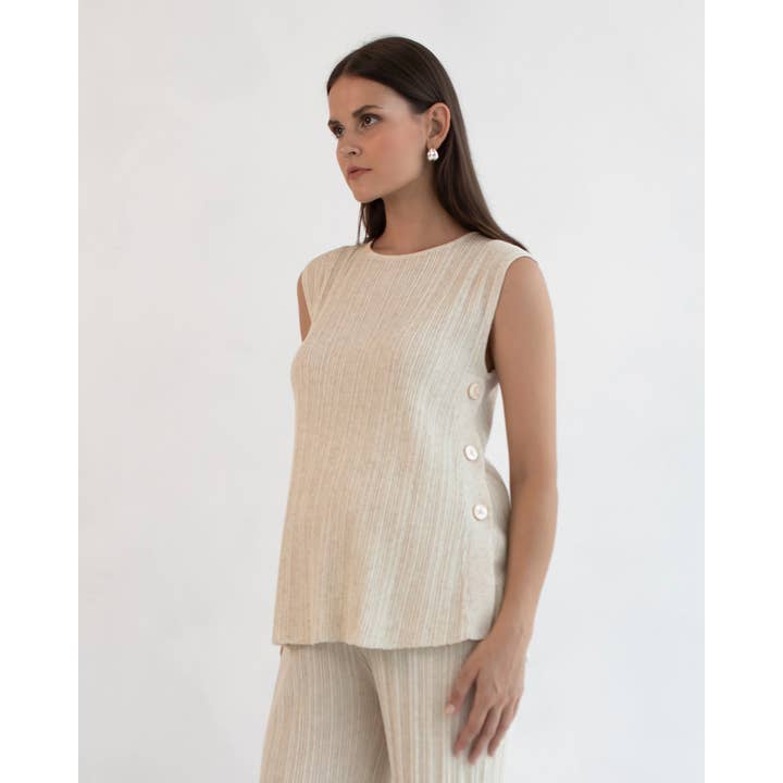 Mármore leve Tanque de alimentação em malha de linho Collete para venda a revendedores na Faire3