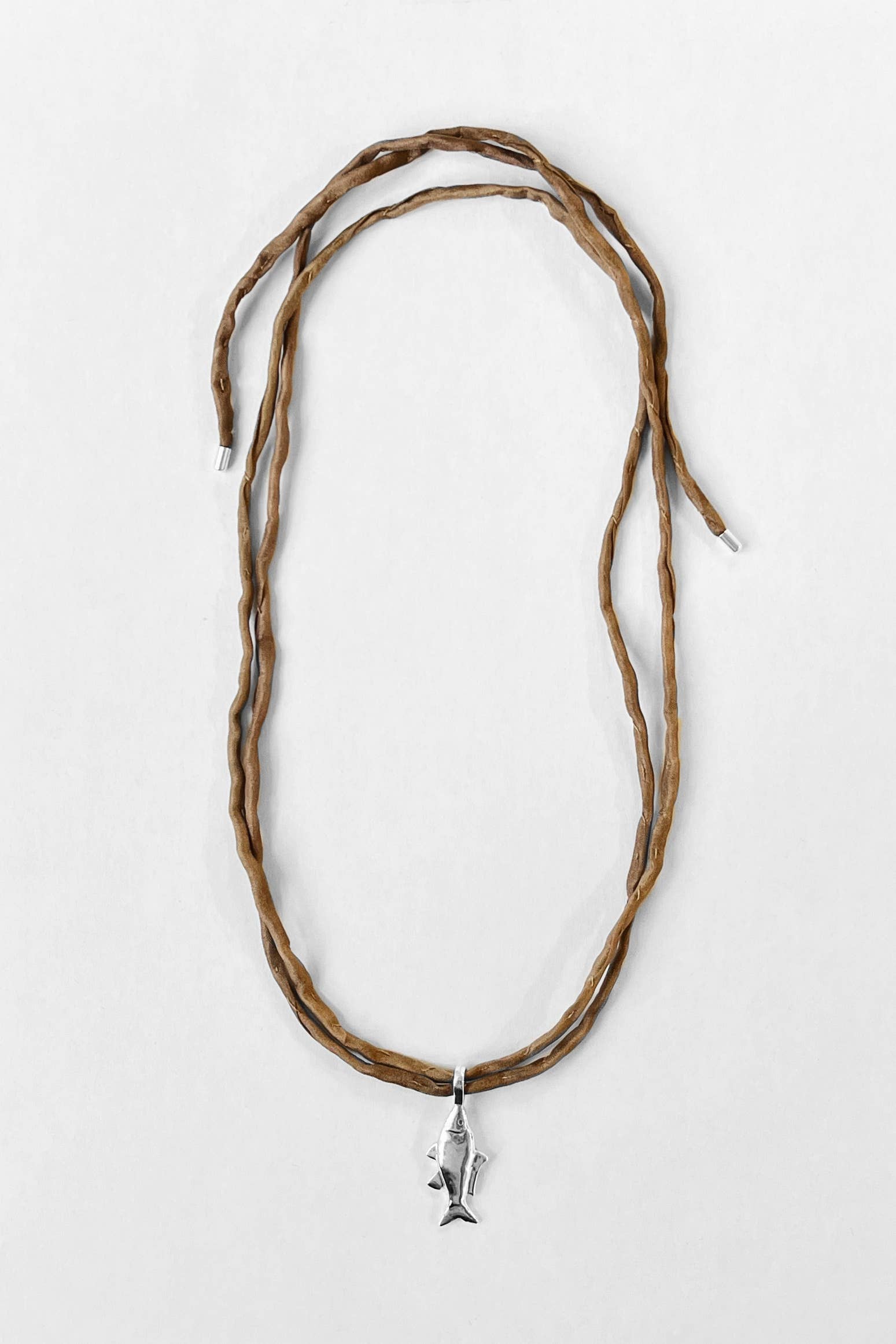 Kara Yoo - Wholesale Pendant/Charm Necklace - Lucky Fish on Raw Silk1