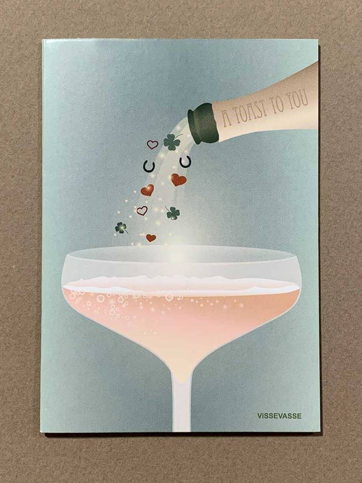 A TOAST TO YOU - mini card for wholesale by ViSSEVASSE