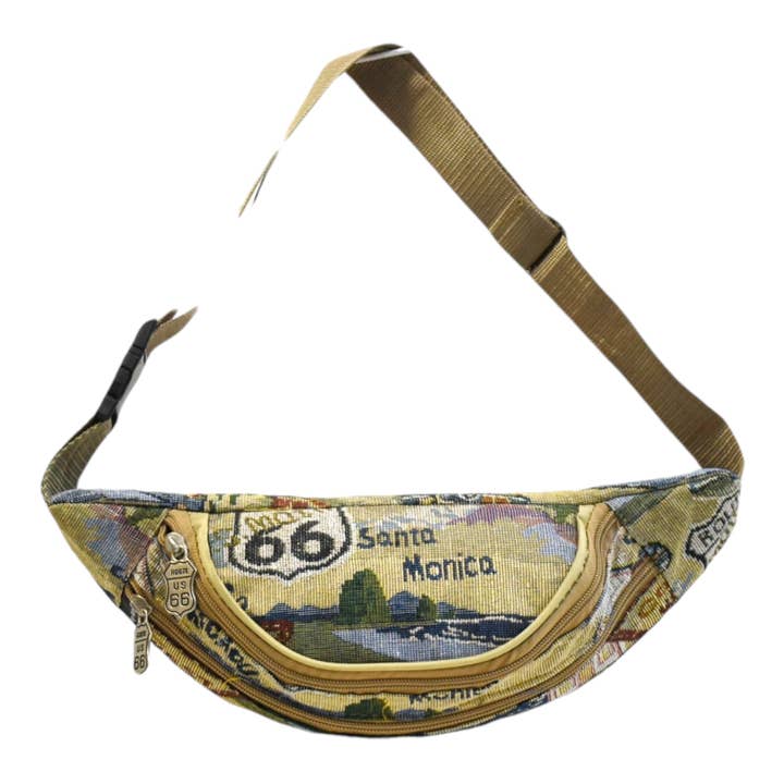 Dony Corp - Wholesale Belt Bag - Unisex - Route 66 Vintage Waist Bag