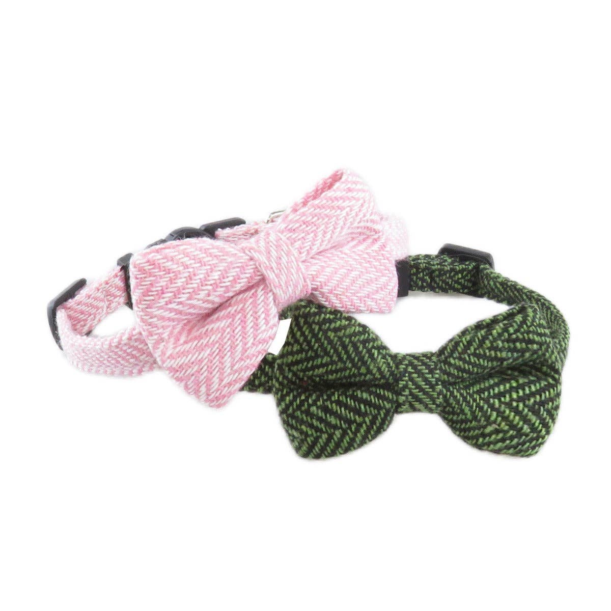 Cheerhunting - Vente Collier – chat - Mokka – Collier pour chat avec nœud papillon en chevrons11