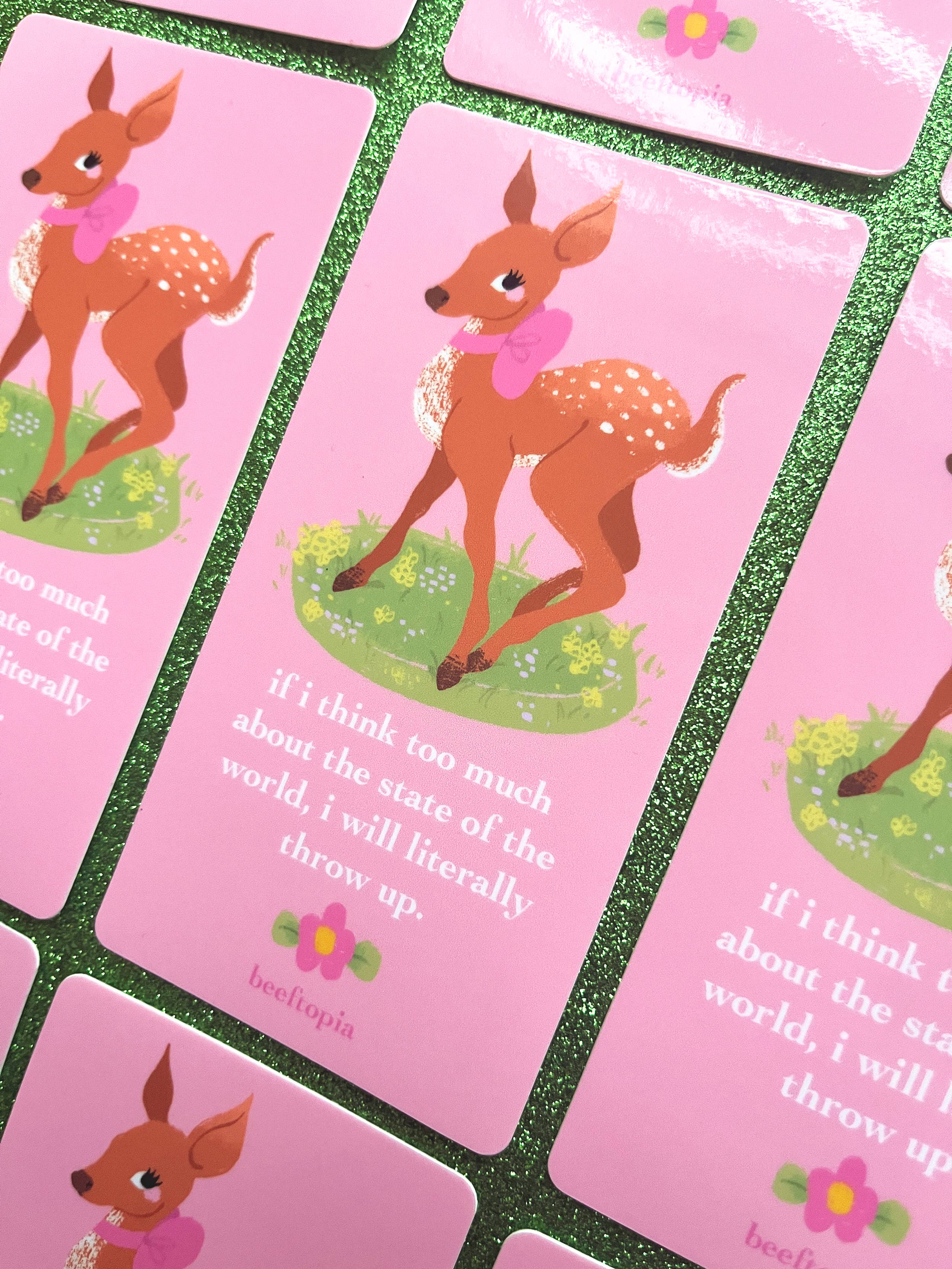 Beeftopia - Vente Autocollant - Autocollant en vinyle étanche de 3 pouces "The State of the World"1