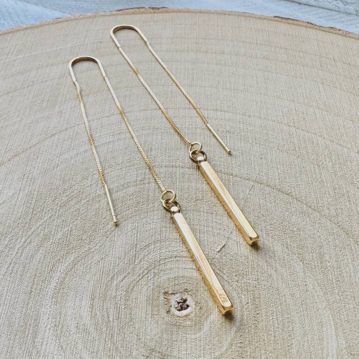 Boucles d'oreilles de mariage occidentales à fil d'or. pour la vente par Same Sunset Design