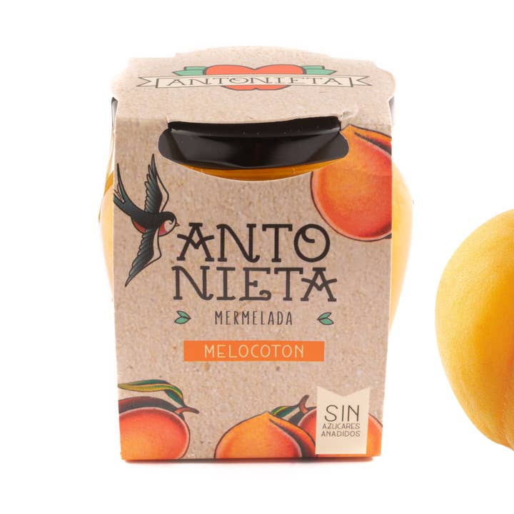 Yellow peach jam without added common sugar for wholesale by Conservas Antonieta