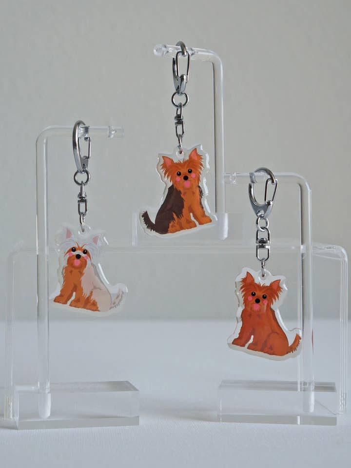 Yorkshireterrier Epoxynyckelring för wholesale av kiwi & WILLOW