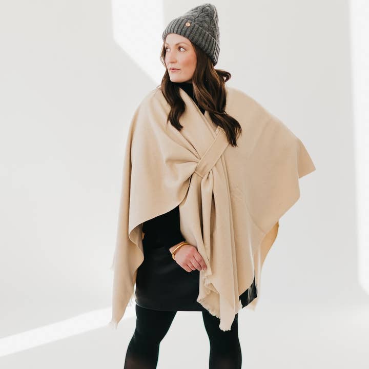 Pretty Simple - Wholesale Poncho - Women's - Solid Rylee Poncho