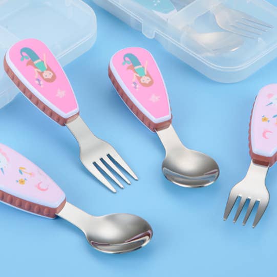 Mum Made Yum - Wholesale Flatware set – Kids & Baby - Spoon & Fork Kids Cutlery Set - Unicorn0
