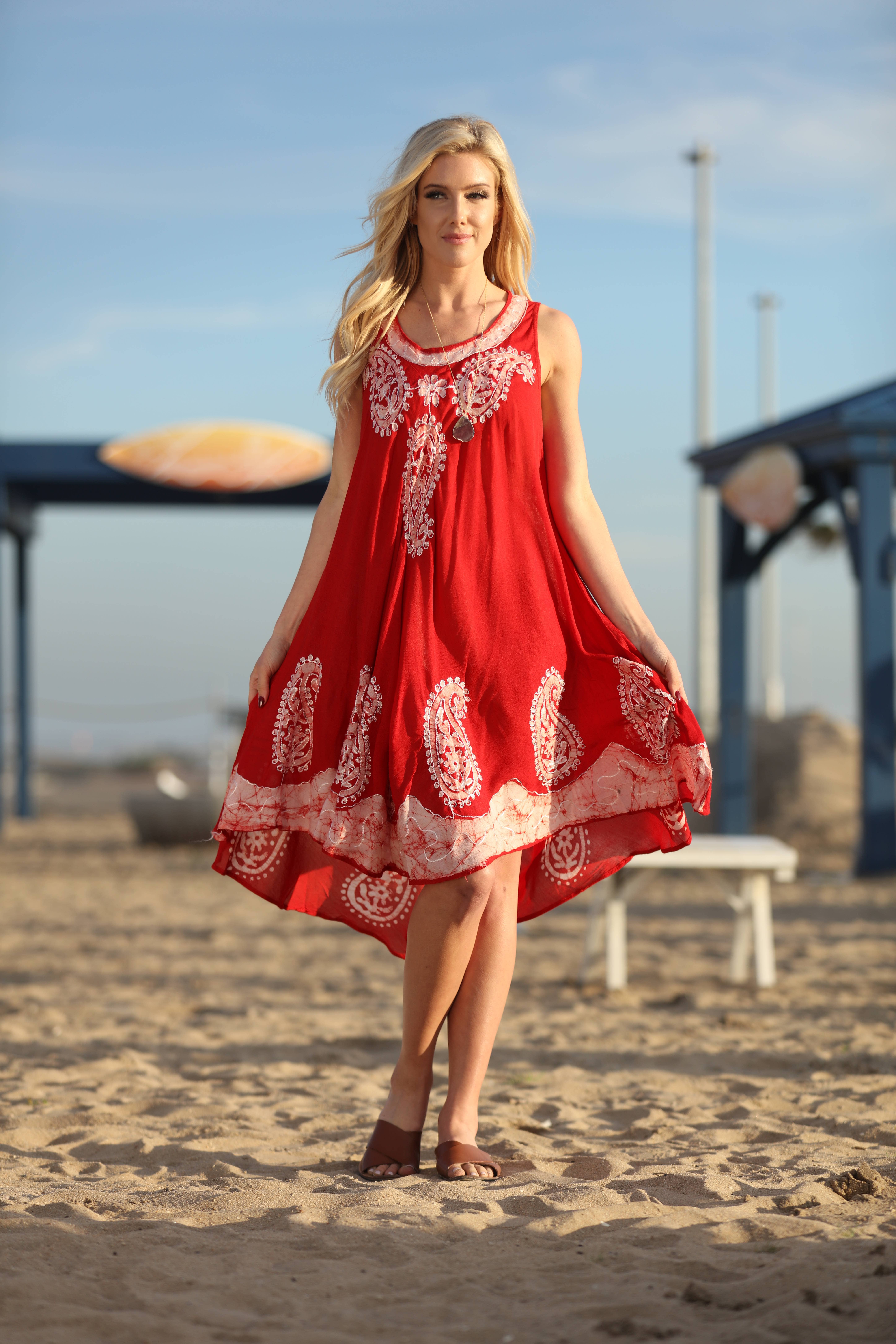 Ananda's Fashion – Engroshandel Kjole - Dame – Paisley tanktop-kjole med broderi, one size8