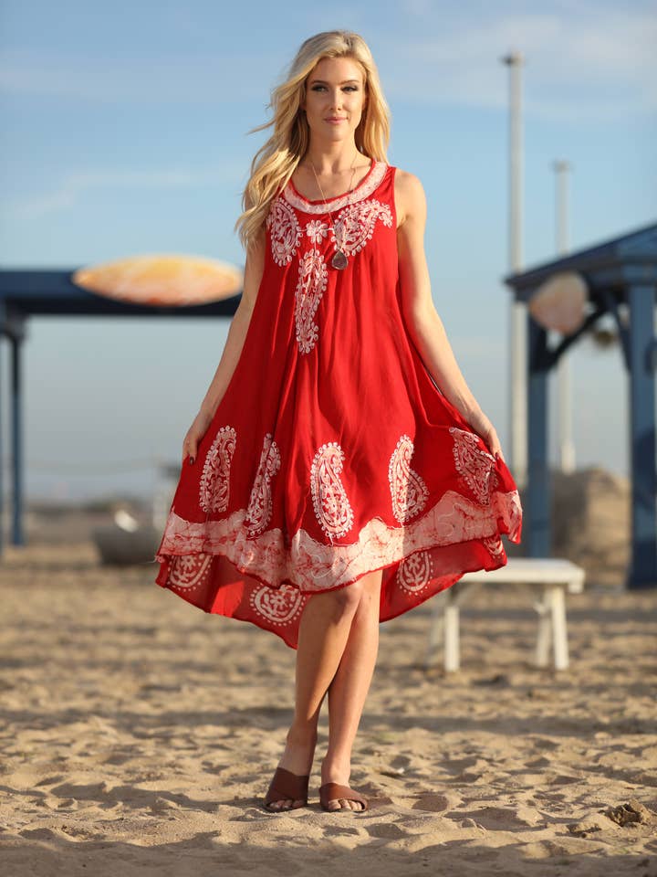 Ananda's Fashion – Engroshandel Kjole - Dame – Paisley tanktop-kjole med broderi, one size8