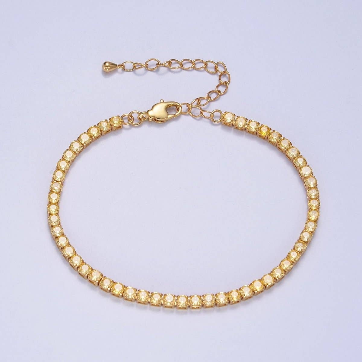 Aim Eternal - Wholesale Tennis Bracelet - Dainty PEACH, YELLOW, RED Diamond Tennis Bracelet Gold CZ Tennis Bracelet Cubic Zirconia Diamond Bracelet Adjustable | WA-890 WA-891 WA-892 Clearance Pricing6