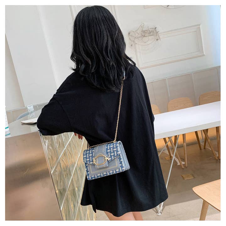 Blak Wardrob - Wholesale Shoulder Bag - Women's - Classy Small Cotton And Linen Shoulder Bag